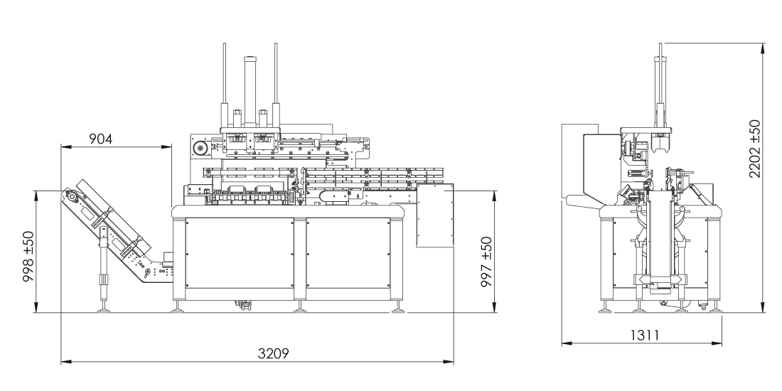 UNPACKAGING MACHINE layout